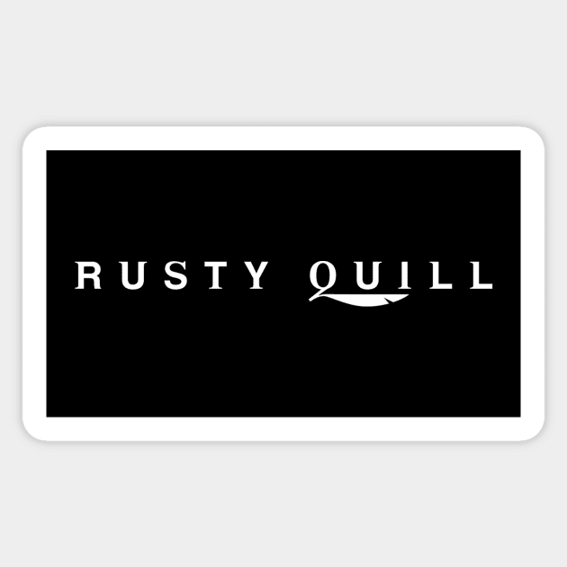 RQ Wordmark (Dark Prints) Sticker by Rusty Quill